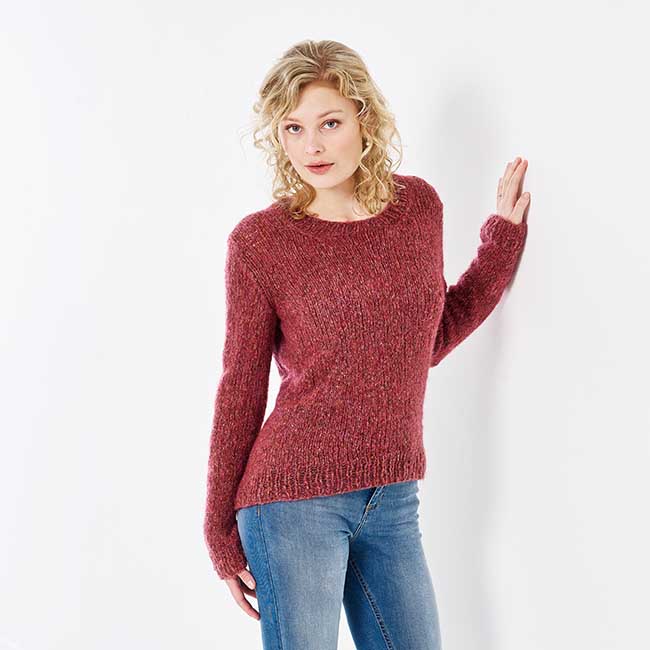 Millou Fluffy Sweater med dyp