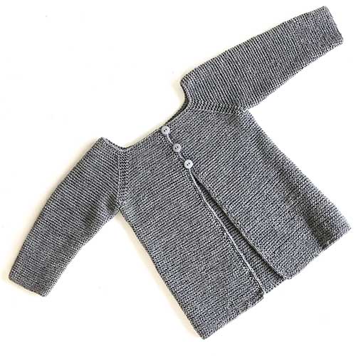Retstrikket Babycardigan