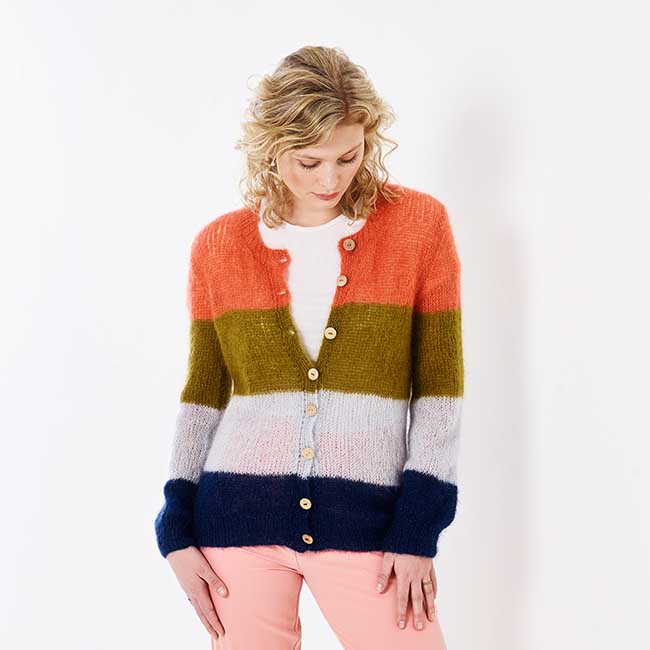 Stribet Cardigan